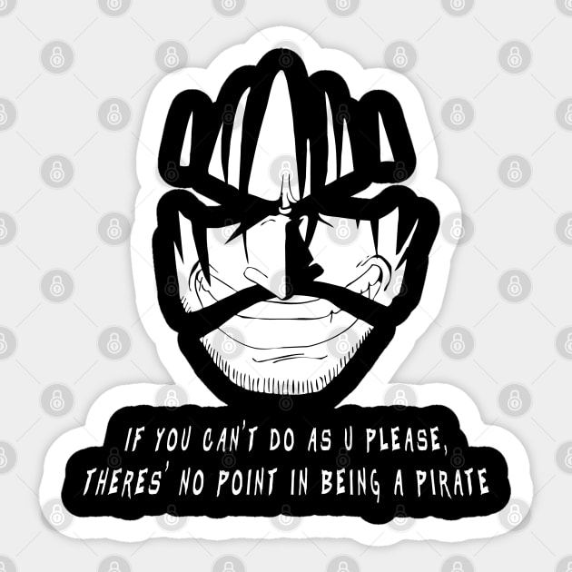 Gol D. Roger One piece Sticker by SirTeealot